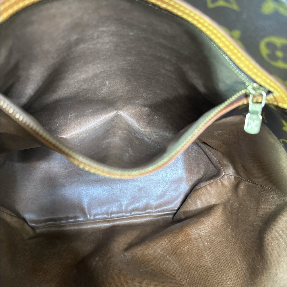 Louis Vuitton Classic Monogram Sac Shopper  Tote with Tan Straps - Picture 3 of 7